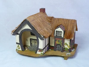 Vintage Pauline David Thatched Cottage Music Box. Reuge Movement. Working. - Picture 1 of 12