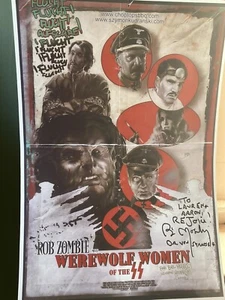 rob zombie movie poster,werewolf Woman Of The SS“signed”bill Moseley - Picture 1 of 5