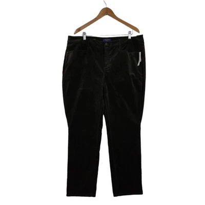 Pantalones de mezclilla Talbots simplemente favorecedores de pana 18 W adelgazantes cintura alta pierna recta   Foto 1 de 4