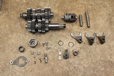 2003 03 KX250 KX 250 OEM Tranny Transmission Assembly Gear Gears Shaft Forks - Image 1 of 4