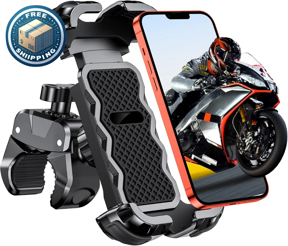 Babacom Porta Cellulare Moto Ultra Stabile & 1S Blocco Rapido Porta Cellulare