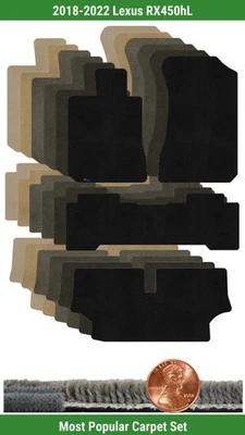 Conjunto de tapete Lloyd Custom Ultimat para 2018-2022 Lexus RX450hL (4 peças) #VUA - Imagem 1 de 4