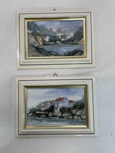 2 impresiones enmarcadas de Karin Andersen - paisajista noruego Kristiansand Noruega - Imagen 1 de 9