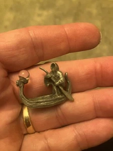 Vintage Sammlerstück Miniatur feine Zinnfiguren Mittelalter Sensenmann - Bild 1 von 3