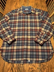 Vintage PENDLETON Woolen Mills Pure Virgin Wool Flannel Shirt USA Made Sz XL EXC - Picture 1 of 11