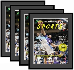 4 Packs Sports Magazine Frames Displays Magazines Measuring 8.5 x 11.25 inche... - Picture 1 of 6