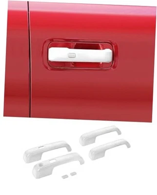 Exterior Door Handle Covers Decor Trim with Smart Key Cutout 6pcs White - Image 1 of 4