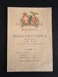 Pagella Schule Klasse IV Frau Königreich Italien 1927 1928 Zwanzig Jahre - Bild 1 von 3