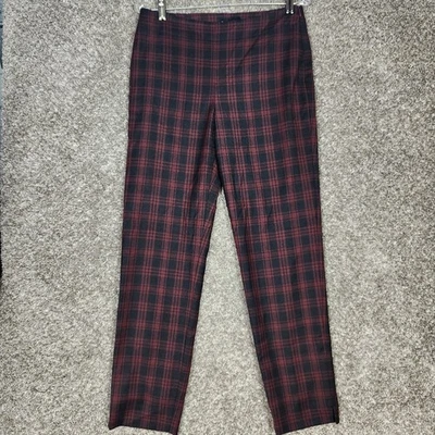 Calça de tornozelo xadrez Talbots Heritage tartan tamanho 4 marrom mistura de lã dinheiro antigo nova sem etiquetas  - Imagem 1 de 4