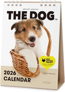 2026 Tischkalender DER HUND Shetland Schäferhund ARTLIST Sammlung aus Japan - Bild 1 von 5