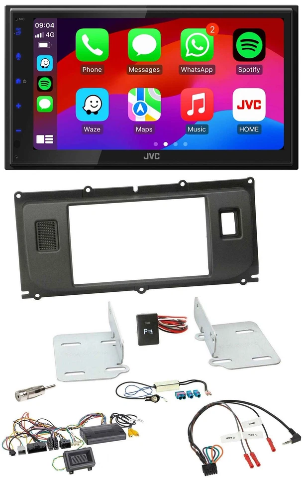 JVC Bluetooth 2DIN Lenkrad DAB USB Autoradio für Land Rover Evoque ab 2014 - Bild 1 von 4