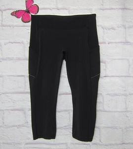 Lululemon Women's Speed Up Luxtreme Cropped 21" Black Leggings Pockets Size 10 - Picture 1 of 6