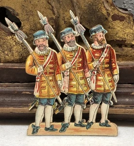 Victorian Die Cut Embossed English Guards Yeomen??? Schrott - L4 - Bild 1 von 5