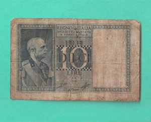 1935 PAPR CURRENCY FROM ITALY 10 LIRE - Picture 1 of 2