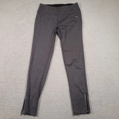 RBX Performance Leggings Womens Medium Gray Stretch Athletic Running Zip Pockets - Image 1 of 4