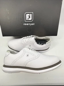 Footjoy Myjoys Traditions Series Golf Shoes Solid White Custom 10 Medium - Picture 1 of 1