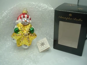 Radko Schneemann mit Stern Weihnachtsschmuck RAR?  4 1/4" - Bild 1 von 3