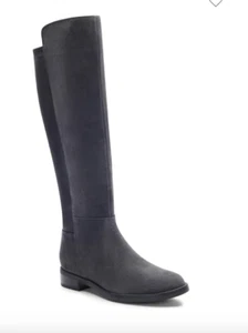 NEU $ 170 BLONDO ELLIE WASSERDICHT VELOURSLEDER KNIEHOCH STRETCH GRAU SCHWARZ STIEFEL 6,5 - Bild 1 von 11