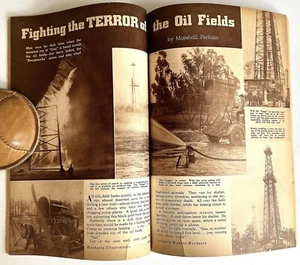 HELLFIGHTERS 1939 OIL WELL BLOWOUT FIREFIGHTERS ROUGHNECK PICTORIAL - Picture 1 of 2