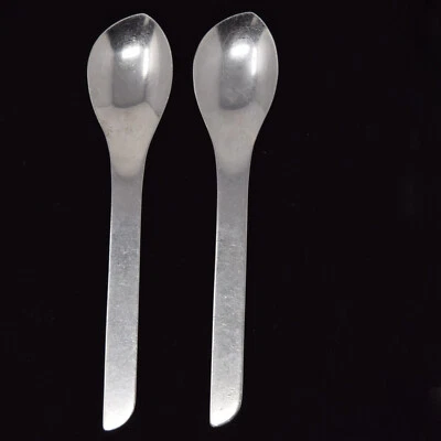2 Mepra Katja Spoon Stainless Italy Ergonomic Modernist European Asymmetrical - Image 1 of 4