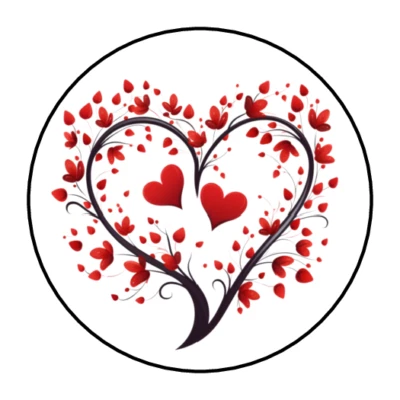 Valentines day stickers labels tags envelope seals - Image 1 of 2