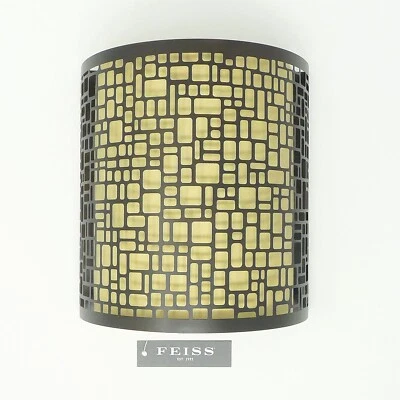 Wall Mount Sconce Light Oil Rubbed Bronze W/ Fabric Shade Model WB1564LAB FEISS - Image 1 of 4