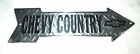**Unique CHEVROLET CHEVY COUNTRY Diamond-Embosed Metal Arrow Sign #2 - NEW**