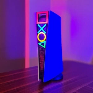 PS5 Neon Color Decorative Icons Front Faceplate Accessories for Playstation 5 US - Picture 1 of 6