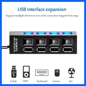 USB 3.0 Power Adapter 4 Port Multi USB Splitter Hub USB Hub 2.0 USB Multiple - Picture 1 of 7