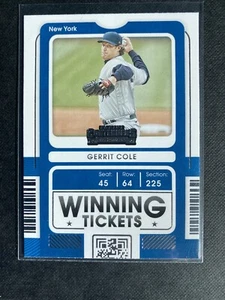 2021 Contenders Winning Tickets #WT-GC Gerrit Cole MLB New York Yankees - Picture 1 of 2