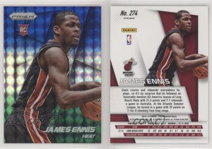 2014-15 Panini Prizm Blue and Green Mosaic Prizms James Ennis #274 Rookie RC