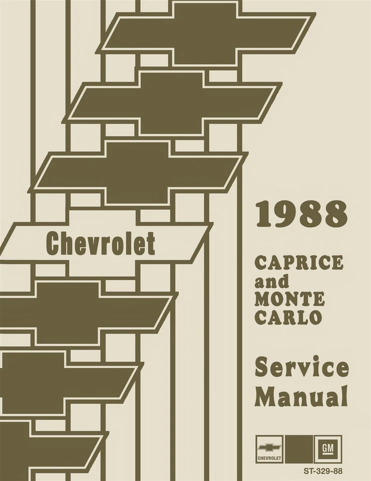 1988 Chevrolet Monte Carlo, Caprice Chassis & Body Service Manual - Image 1 of 4