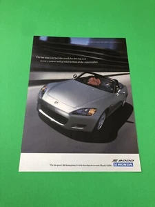 2000 2001 2002 HONDA S2000 VINTAGE ORIGINAL PRINT AD ADVERTISEMENT PRINTED A4 - Picture 1 of 1
