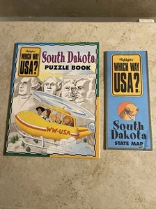 highlights which way USA South Dakota puzzle book and state map - Picture 1 of 5