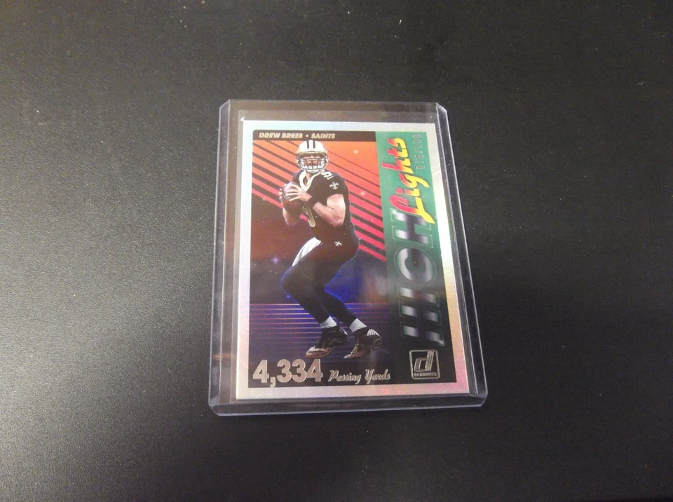 DREW BREES 2018 DONRUSS #H6 HIGH LIGHTS SILVER MACH #075/100 SAINTS - Image 1 of 2