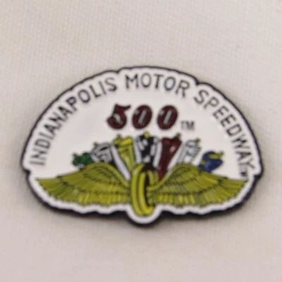 Vintage Retro IMS Logo Lapel Pin Indianapolis Motor Speedway Gold Wings & Wheel - Image 1 of 4