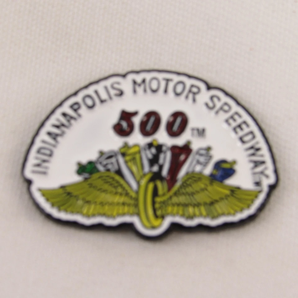 Vintage Retro IMS Logo Lapel Pin Indianapolis Motor Speedway Gold Wings & Wheel - Image 1 of 4