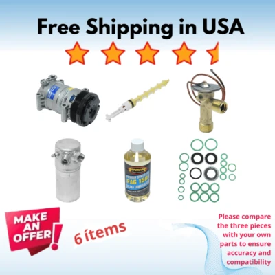 Compressor & Valve A/C Fit Chevrolet C1500 Suburban 1996-1999 - Image 1 of 4