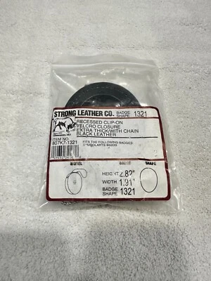 Полицейский значок безопасности держатель с цепочкой сильный кожаный компании ~ 807K7-1321 - Изображение 1 из 4