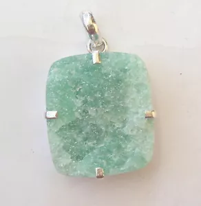 Ciondolo antico in argento sterling fatto a mano verde druso pn 103 - Foto 1 di 2