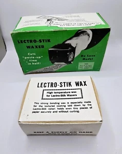 1960 Lectro-Stik Waxer De Luxe Model - Vintage Electric Roll On Adhesive Tool - Picture 1 of 7