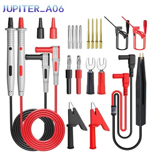 Kit universal de plomo de prueba multímetro con clip de cocodrilo enchufe de plátano eléctrico - Imagen 1 de 12