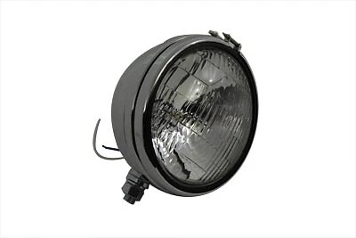 Réplica de faro redondo cromado de 5-3/4 pulgadas para Harley Davidson Foto 1 de 2