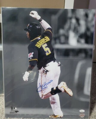 Pittsburgh Pirates Josh Harrison Signed 16x20 JSA - Image 1 of 3