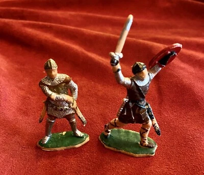 Лот из 2 REAMSA средневековый рыцарь воин солдат No Оригинальная краска 186 & 192 - Изображение 1 из 3