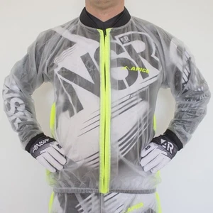 APICO REGENJACKE ERWACHSENE WASSERDICHT KLAR/GELB MOTOCROSS MX ENDURO BMX QUAD MTB - Bild 1 von 2