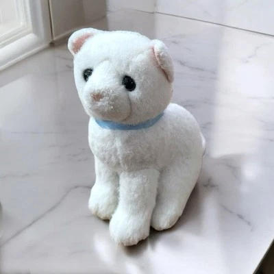 Douglas Toys White Cat Plush Mini 6” Sitting Stuffed Animal Toy Vintage Kitten - Image 1 of 4