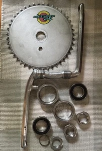 Tioga One Piece Crank Sealed Bearing Set,Odyssey 44t Sprocket, Generic 1pc Crank - Picture 1 of 7