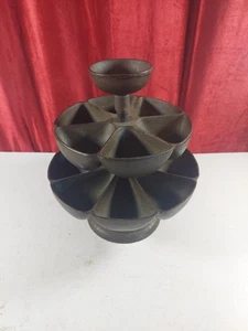 Antiker französischer Gusseisen Schuster drehbarer Multi Eimer Ordnung Tablett - Bild 1 von 6