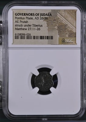 NGC Prutah of PONTIUS PILATE Govn. Of Judaea Sentenced Christ to Cross LOW GRADE - Image 1 of 2